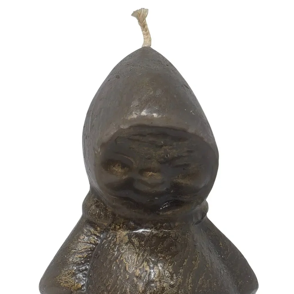 Vintage Peg's Totem Candles Sitka Alaska Hooded Child Folk Art Candle Figure